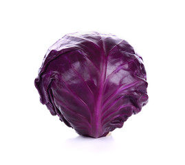 Obraz premium Red cabbage,violet cabbage isolated on white background
