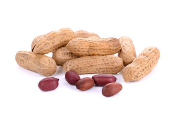 peanut on white background