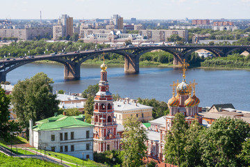 View of Nizhny Novgorod cityscape. Russia - obrazy, fototapety, plakaty