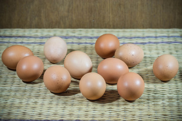 Chicken brown eggs