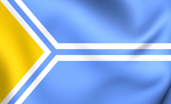Flag of Tyva Republic, Russia.