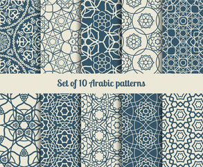 Vector arabic patterns - obrazy, fototapety, plakaty