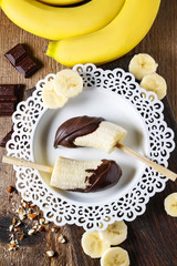 Chocolate dipped banana