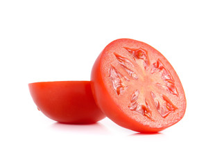 Tomato slice isolated on white background