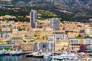 Fototapeta na wymiar Port Hercules in the principality of Monaco