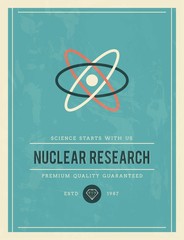 vintage poster for nuclear research