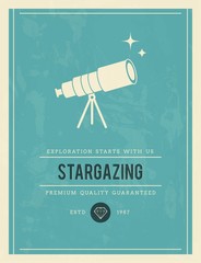 vintage poster for stargazing