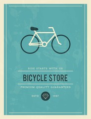 vintage poster for bicycle store