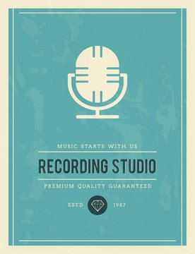 vintage poster for recording studio