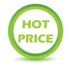 Green hot price icon
