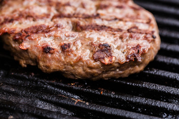 Preparing a batch of  grilled ground beef patties or frikadeller