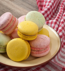 sweet pastries on the old wooden background