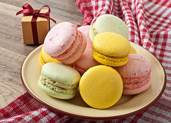 sweet pastries on the old wooden background