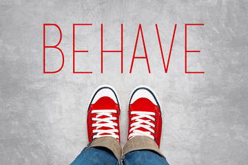 Behave Reminder for Young Person, Top View