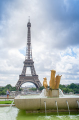 The Eiffel Tower from Trocadero Park, Paris