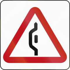 Road sign in Brunei: Diversion On Left