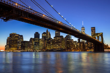 Obraz na płótnie Canvas New York City Manhattan Brooklyn Bridge skyline