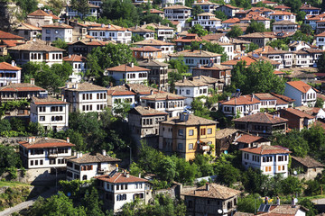 Fototapeta na wymiar Old Ottoman houses in Safranbolu, Karabuk, Turkey