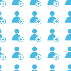 Unique Add user seamless pattern