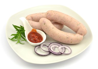 white sausage