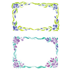 watercolor frame in different styles