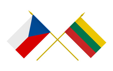 Flags, Czech and Lithuania