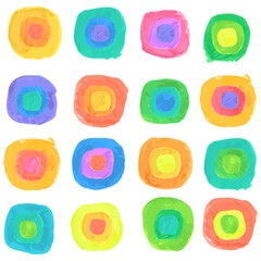 Vector Watercolor Spectrum Dots Seamless Pattern