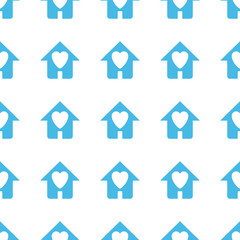 Unique Love house seamless pattern