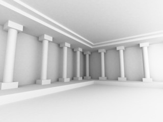 Abstract Interior Background With Columns