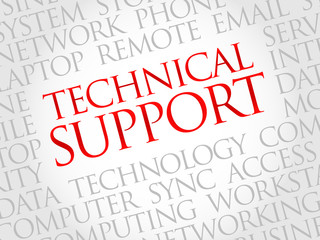 Technical support word cloud concept