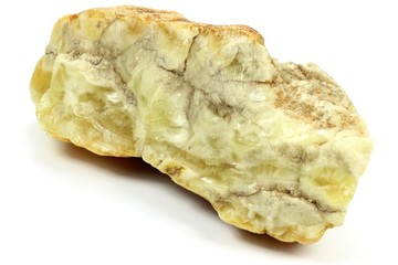 Naturbernstein isoliert auf weißem Hintergrund