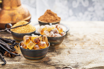 Brown and vanilla sugar on a