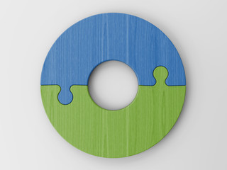 puzzle pieces to place your concepts with clipping path