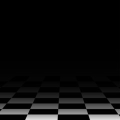 Background chess board floor, black