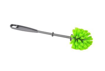 Gray toilet brush, isolated on white background
