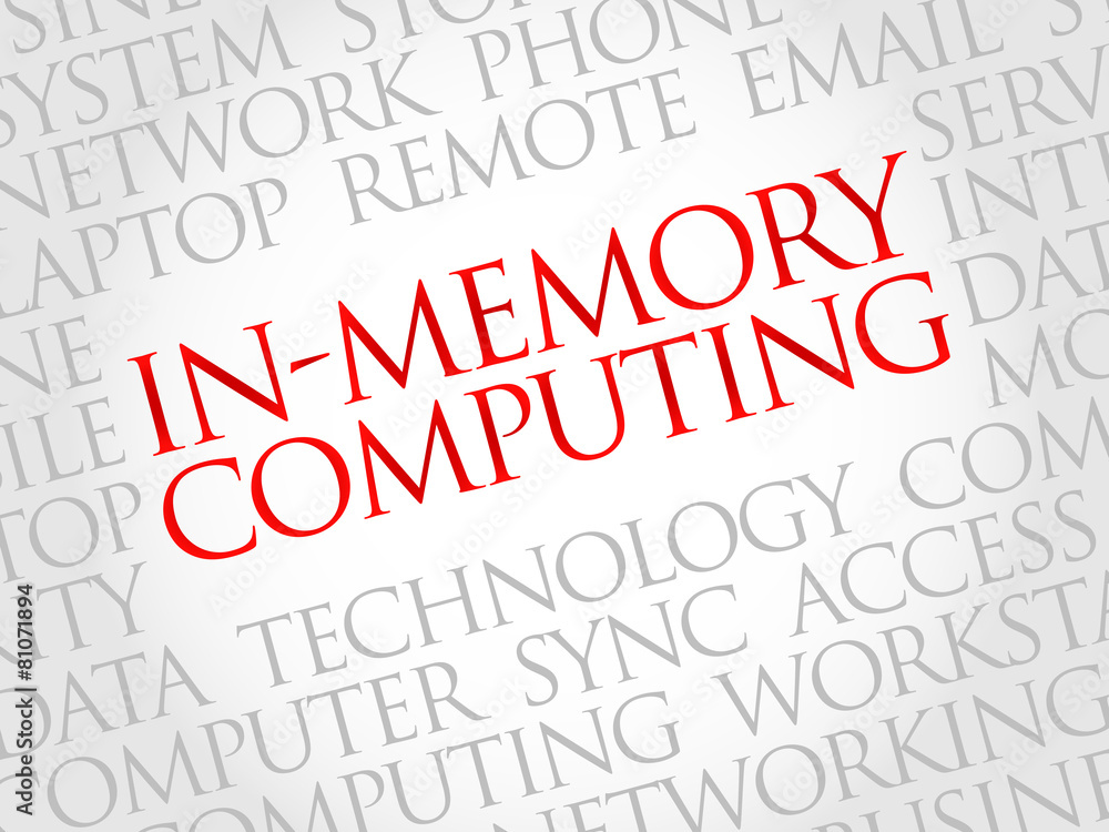 Poster in-memory computing word cloud concept