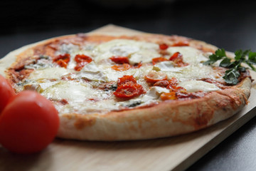 Freshly baked homemade italian pizza