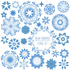 Round ornament floral set