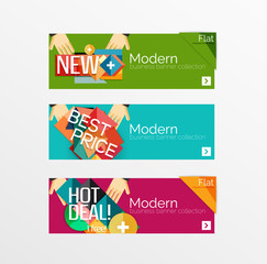 Set of banners with stickers, labels and elements for sale