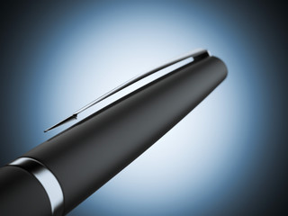 Close up of black pen