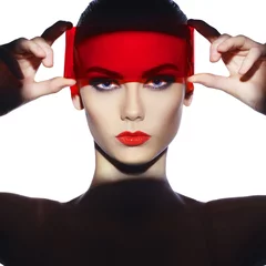 Selbstklebende Fototapete Frauen Elegante futuristische Dame