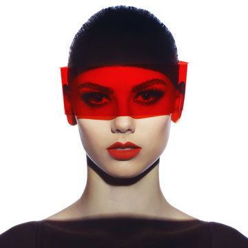 Elegant futuristic lady