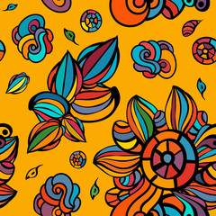 seamless colorful floral background