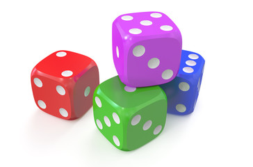 colored dices