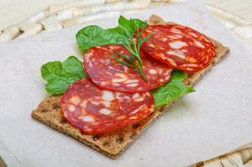 Salami sandwich