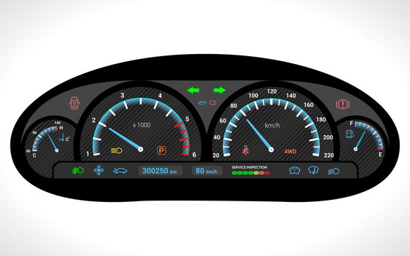 Car Dashboard Isolated