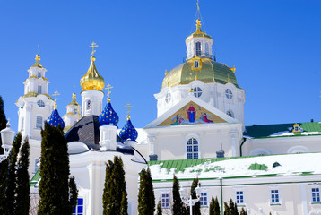 Pochaev lavra.Dormition Cathedral, domes.