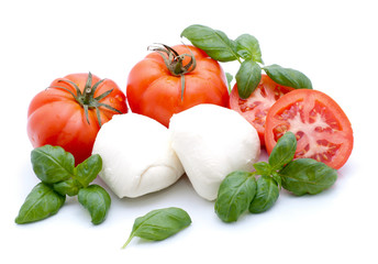 Tomaten und Mozzarella
