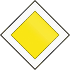 Polish regulatory sign - priority road
