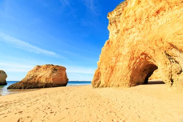 Fotobehang Marinha Beach, Algarve, Portugal A view of a Praia da Rocha in Portimao, Portugal